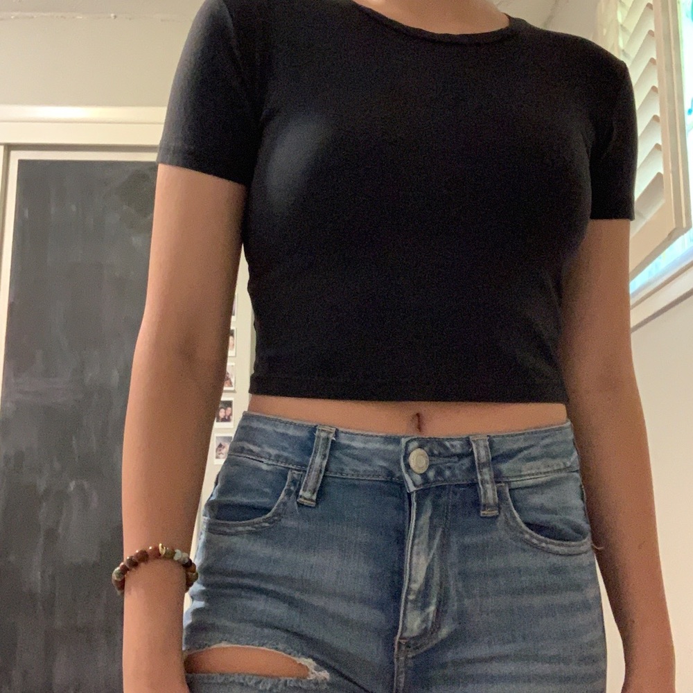 Black crop top